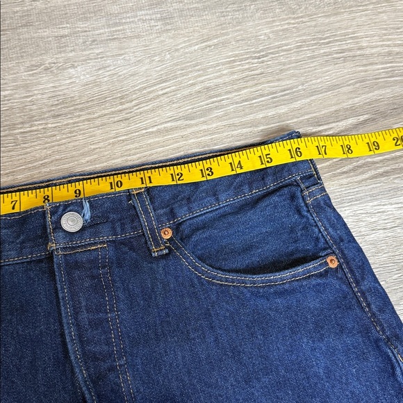 Levi’s 501 Shrink-to-Fit Men’s Button-Fly Straight Leg Jeans Dark Blue Sz 32x32 - Picture 9 of 12
